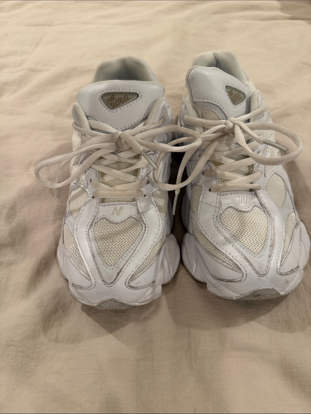 New Balance Women's All-White Chunky Athletic Sneakers - Picture 5 of 6